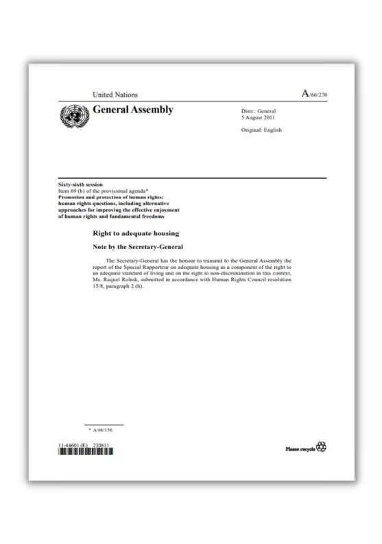 Relatório ONU de avaliação de políticas aplicáveis em desastres naturais, 2011