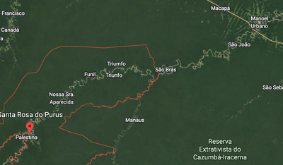 #pratodosverem print de uma tela do aplicativo google maps, mostrando o mapa da região 