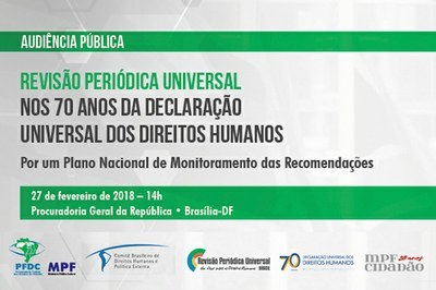 Direitos humanos: audiência pública discute recomendações feitas ao Brasil durante a RPU 