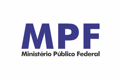 A imagem mostra o logotipo do MPF sobre um fundo branco. A sigla na está n cor azul escuro acima do termo "Ministério Público Federal" na cor preta.