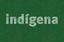 Imagem mostra a palavra Indígena, na cor branca, sobre fundo verde