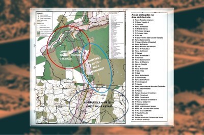 Complexos territoriais e interceptação da EF-170 - Arte: ANTT