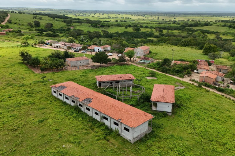 Foto panorâmica de cima da comunidade quilombola