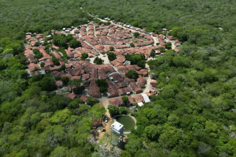 Imagem aérea da área do Ouricuri dos Kariri Xocó, em Porto Real do Colégio