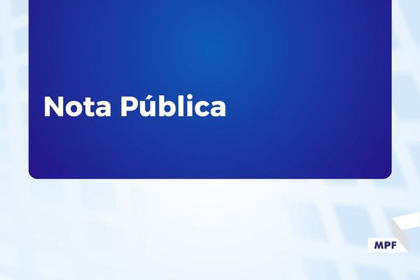 Imagem com fundo branco e detalhe azul escrito: Nota Pública.