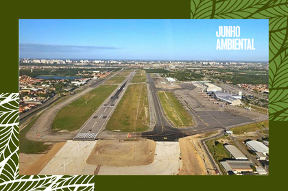 Foto aérea mostra pista em expansão