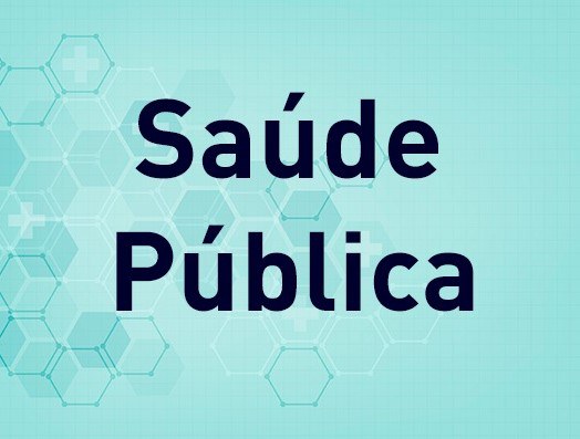 Imagem com fundo azul claro e o texto "Saúde Pública" centralizado, na cor azul escuro.