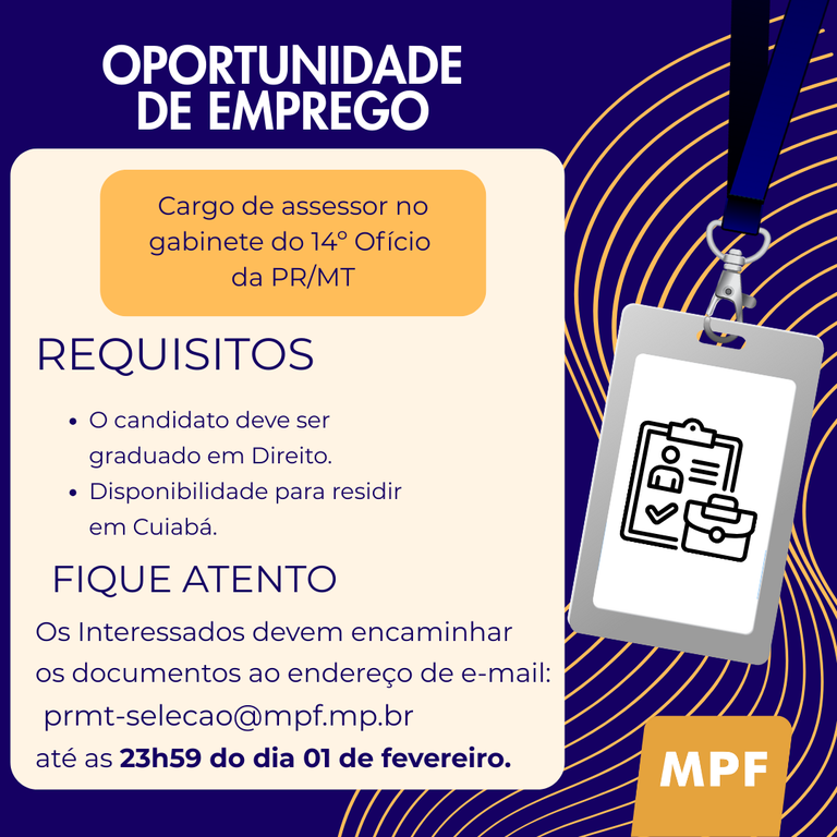 banner com fundo azul escuro e informações sobre o seletivo em amarelo e branco