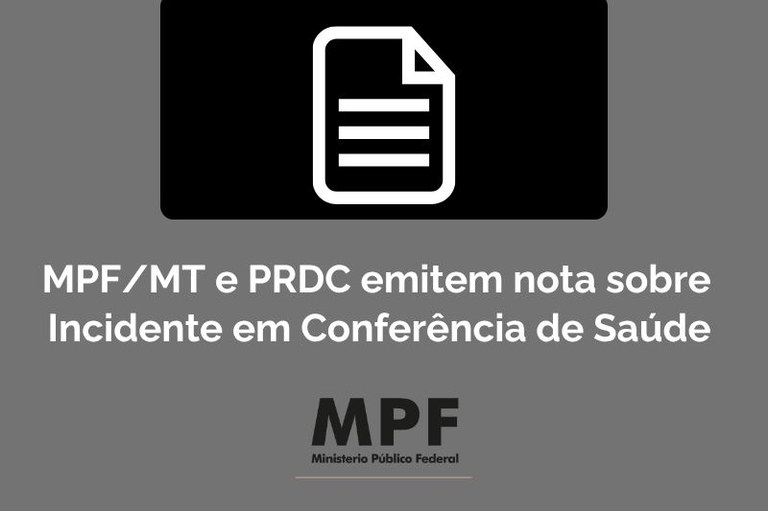 banner com fundo e metade de retangulo preto na parte superior com o desenho em branco de uma formulário. embaixo o nome da nota e no rodapé a marca do mpf