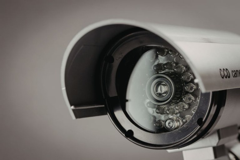 Foto foca em uma câmera de segurança