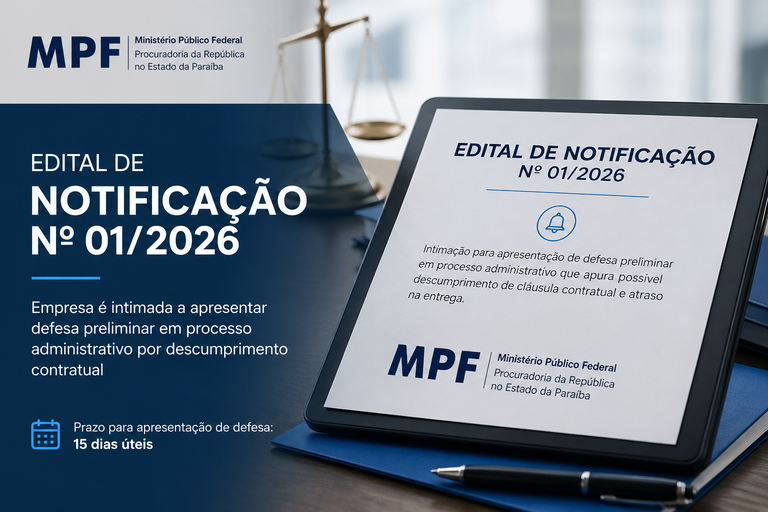 Edital de notificação do MPF