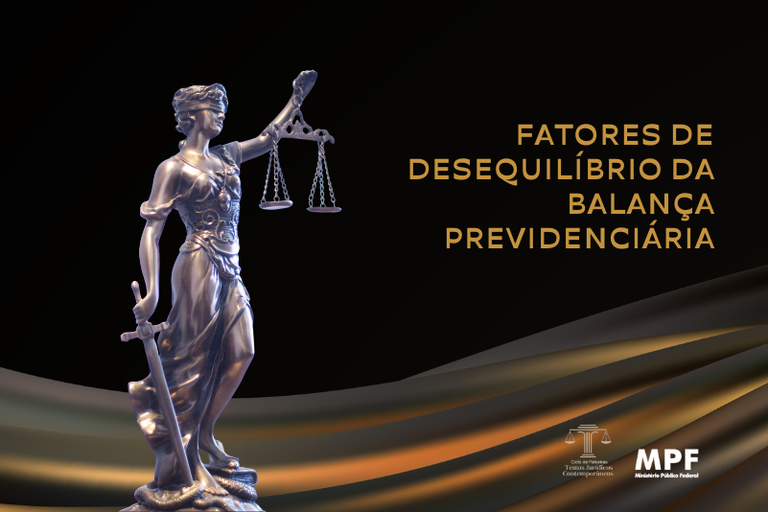 Banner da palestra  "Fatores de Desequilíbrio da Balança Previdenciária".