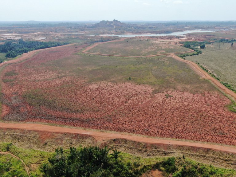 Imagem aérea da localidade da Barragem Jacaré Inferior