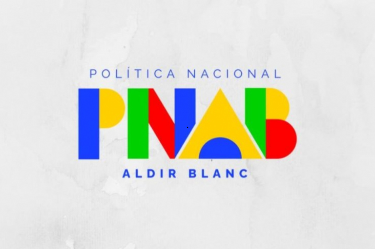 Na imagem está escrito em letras coloridas Política Nacional Aldir Blanc