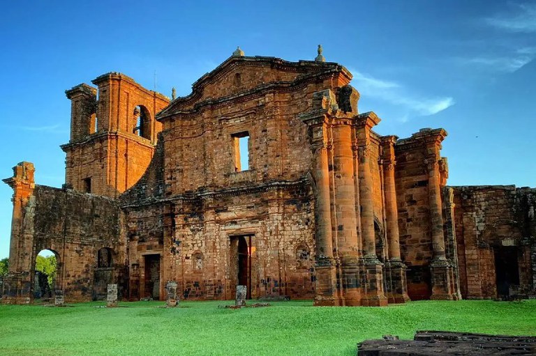 Foto mostra ruínas em São Miguel das Missões