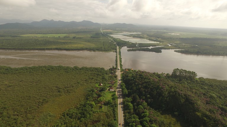 Foto área do Canal do Linguado