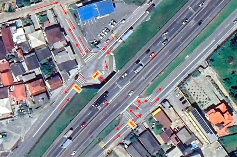 Foto mostra sugestões de intervenção na pista