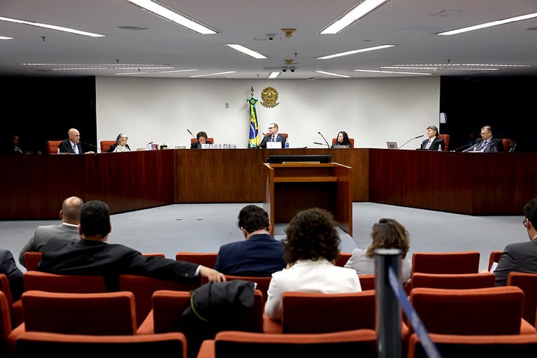Plenário da Primeira Turma do STF no momento do julgamento