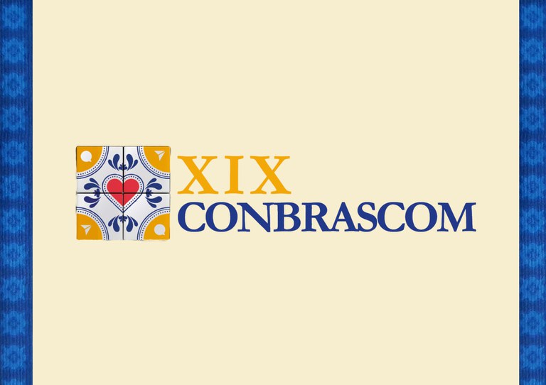 Arte retangular com logomarca da edição 2025 do Conbrascom