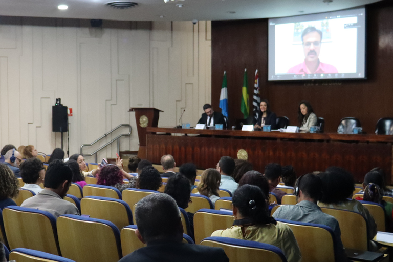Foto do auditório da PRR3 durante o evento.