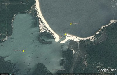 Imagem de satélite do Lago do Juá, via Google Earth 