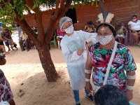Povo indígena Pankararu da Aldeia Angico, em Petrolândia (PE), não tinha sido contemplado pelo Plano Nacional de Imunização contra a covid-19