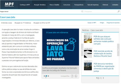 MPF lança novo site com dados da Operação Lava Jato