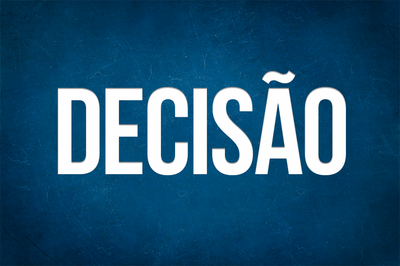 #pratodosverem: retângulo azul com palavra "decisão" em letras garrafais na cor branca ao centro