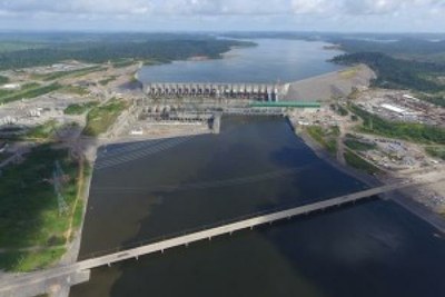 Descrição da Imagem #PraCegoVer: Imagem aérea da Usina de Belo Monte. Fonte: Osvaldo de Lima/Norte Energia