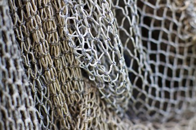 Detalhe de rede de pesca