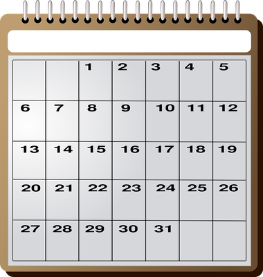 Imagem de um calendário.